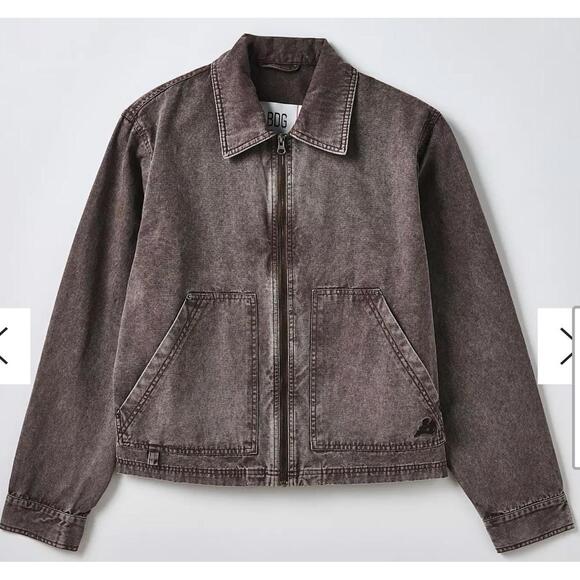 BDG Charcoal Denim Jacket BDG Kasper Brown Twill Work Jacket Large NEW